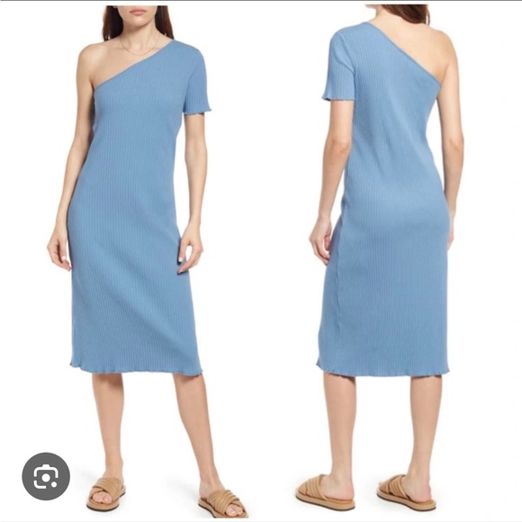 NWT Rails Rania Blue One Shoulder Dress - Picture 1 of 7